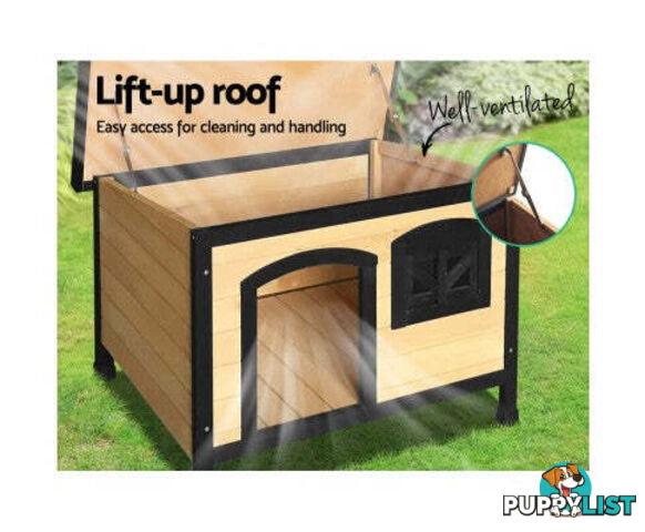 i.Pet Large Wooden Pet Kennel - PET-GT-DH5-L-BK