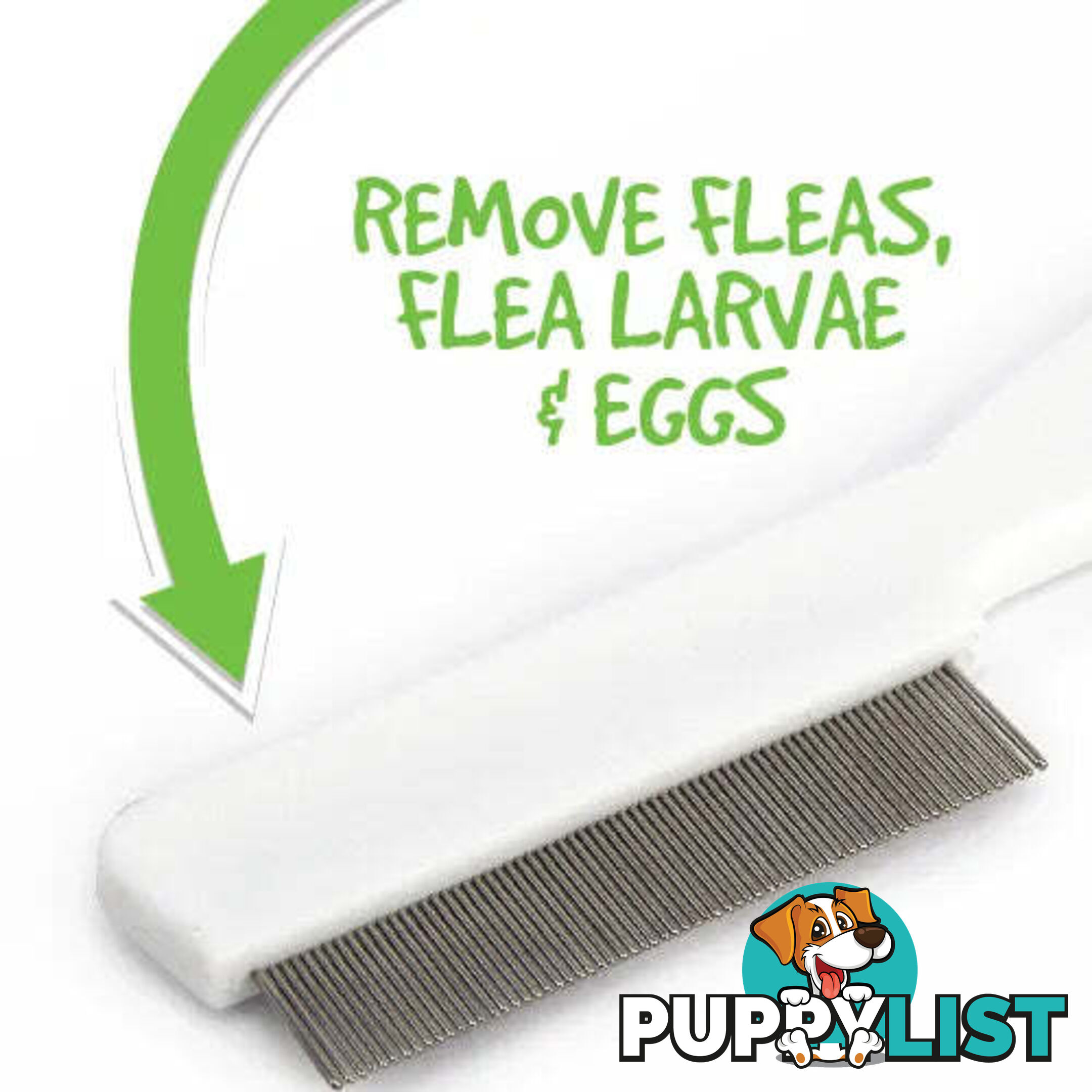 PET DUST & FLEA COMB - WHITE - BAINBRIDGE - BB-A7229