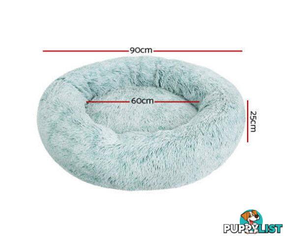 Pet Bed Dog Cat Calming Bed Sleeping Comfy Washable - PET-BED-D90-LTGR