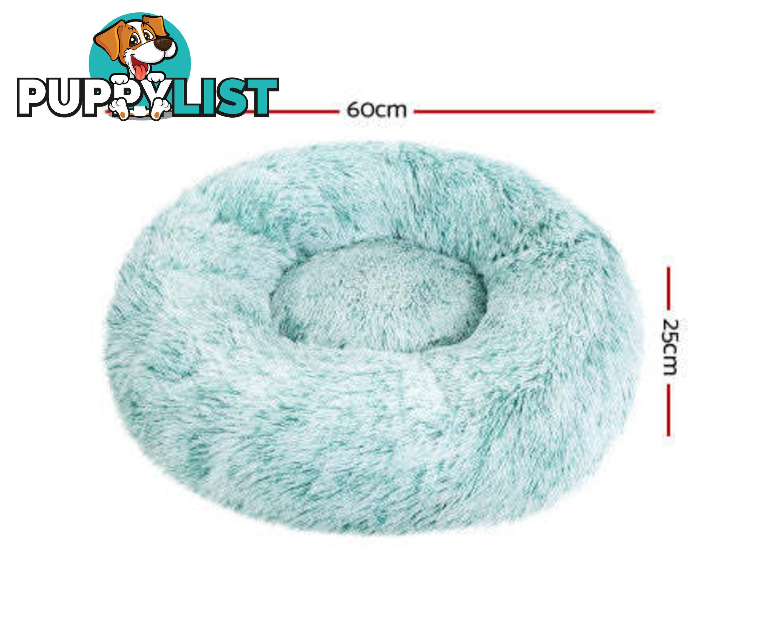 Pet Bed Dog Cat Calming Bed Sleeping Comfy Washable - PET-BED-D90-LTGR