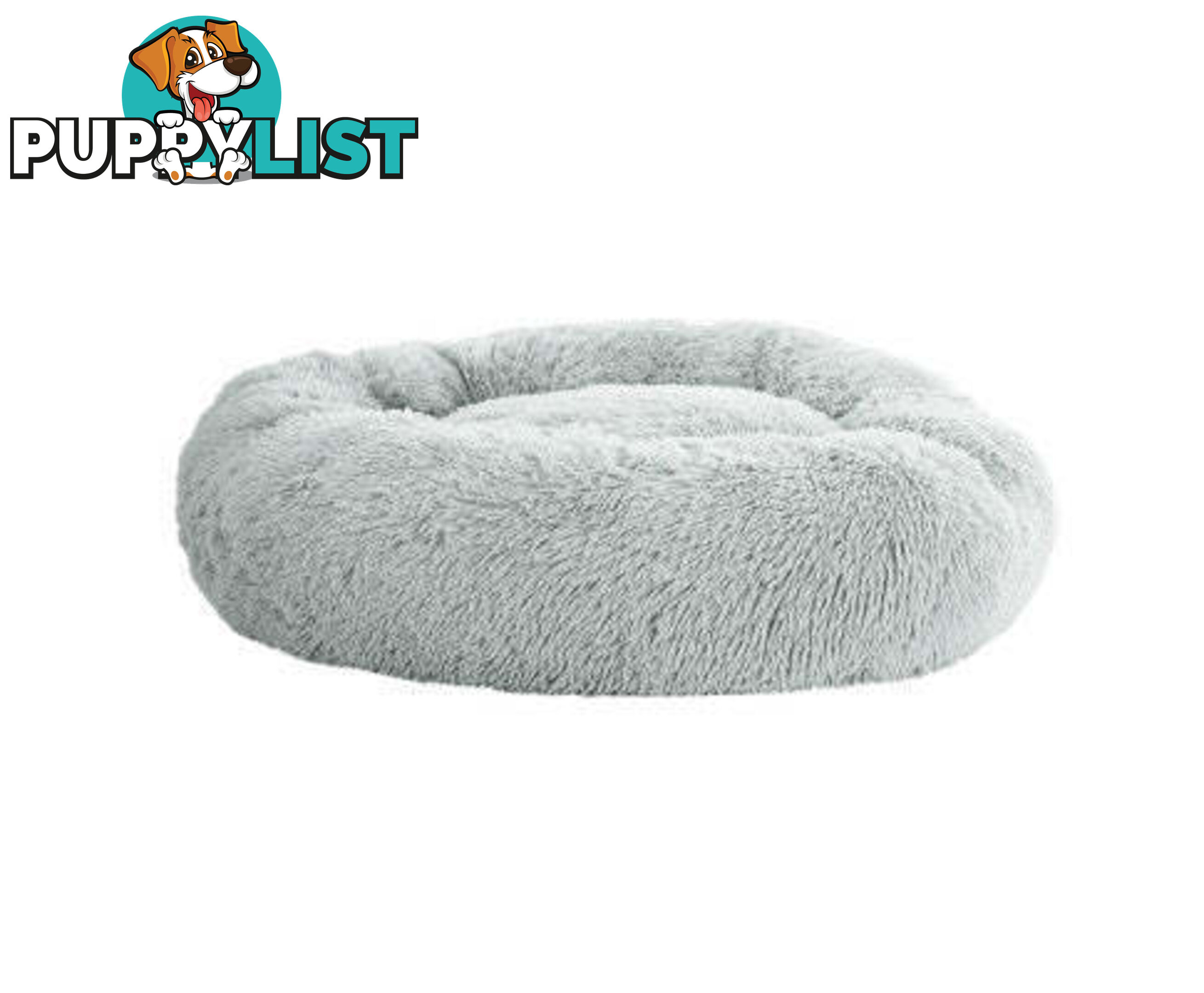 Pet Bed Dog Cat Calming Bed Sleeping Comfy Washable - PET-BED-D90-LTGR