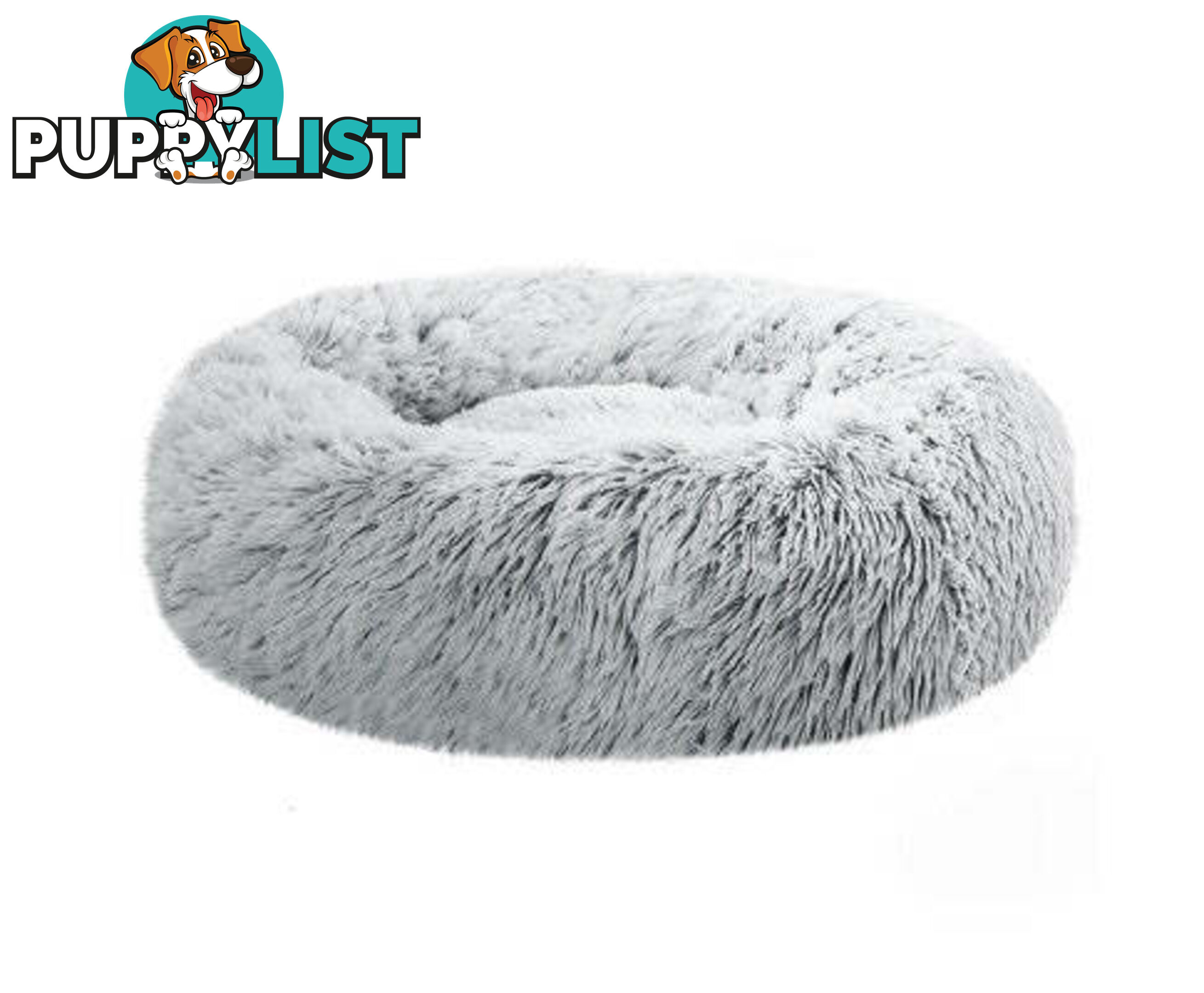 Pet Bed Dog Cat Calming Bed Sleeping Comfy Washable - PET-BED-D90-LTGR