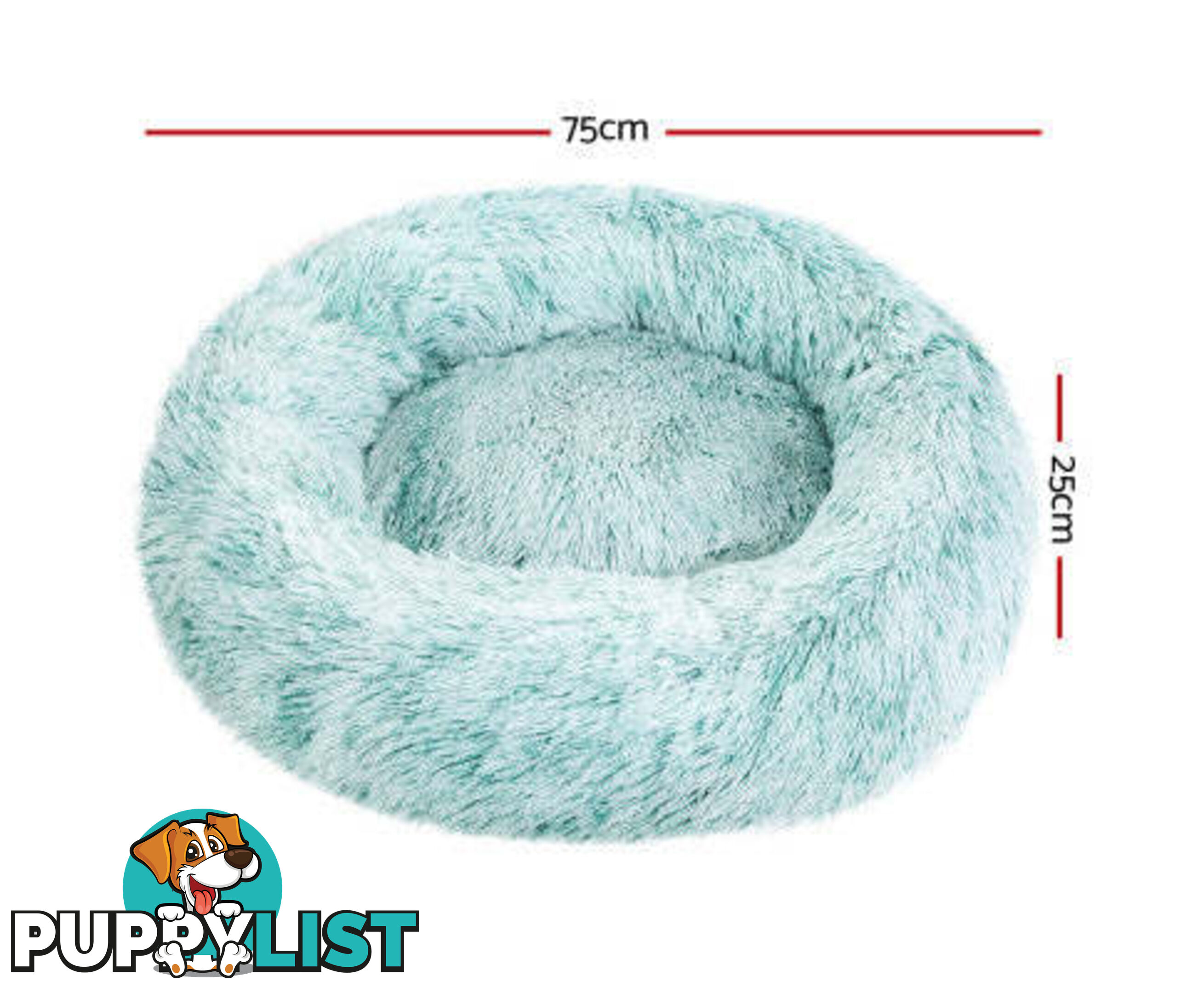 Pet Bed Dog Cat Calming Bed Sleeping Comfy Washable - PET-BED-D90-LTGR