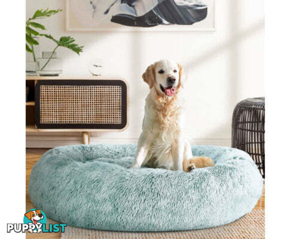 Pet Bed Dog Cat Calming Bed Sleeping Comfy Washable - PET-BED-D90-LTGR