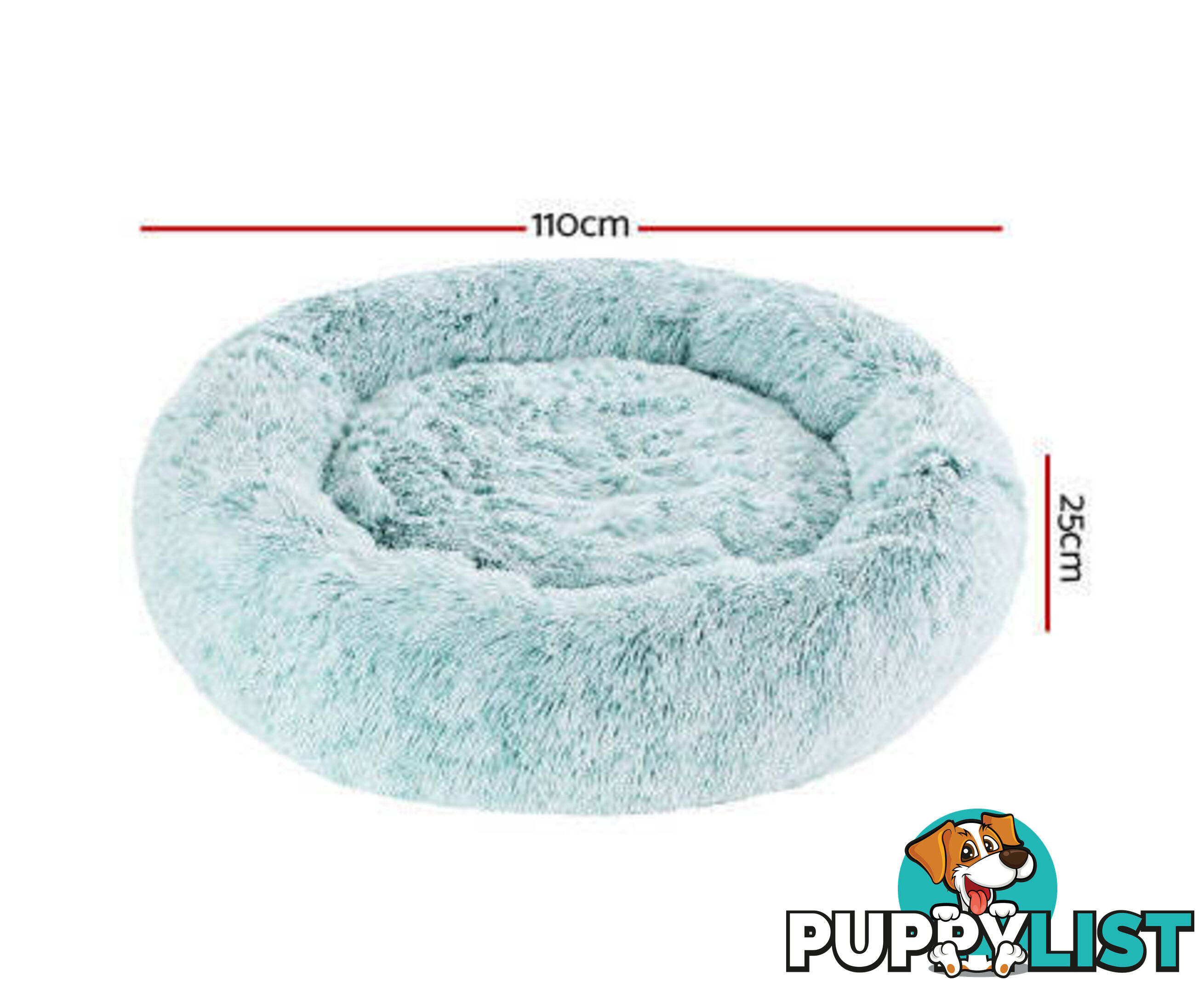 Pet Bed Dog Cat Calming Bed Sleeping Comfy Washable - PET-BED-D90-LTGR