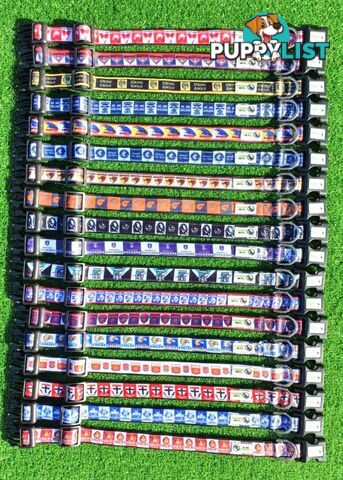 AFL Dog Collars, Footy - Aussie Rules - Moondidley Pets - MDPCOLAFLLCB