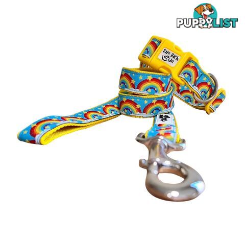 Rainbow Dog Lead / Dog Leash - Hand Made by The Bark Side - TBSLDRAIRED251.2
