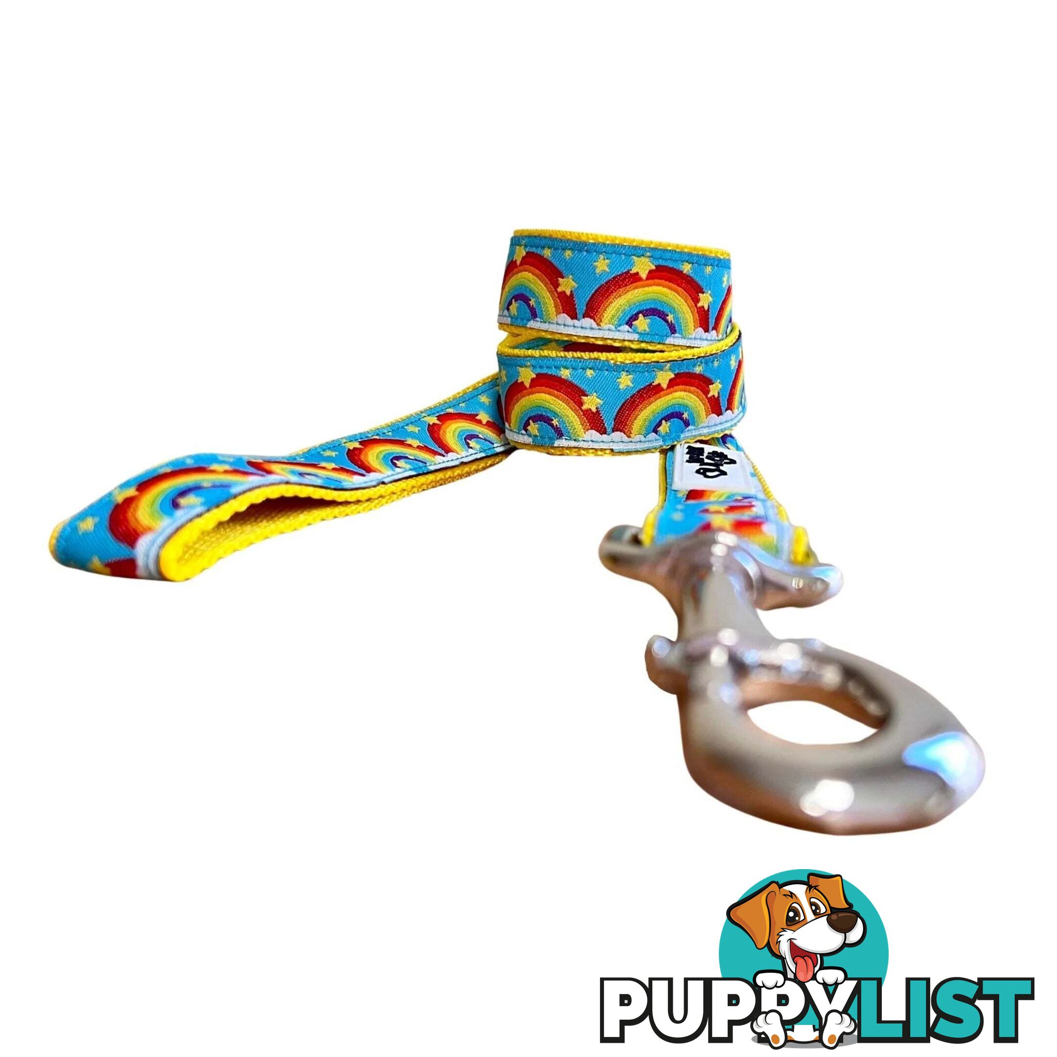 Rainbow Dog Lead / Dog Leash - Hand Made by The Bark Side - TBSLDRAIRED251.2