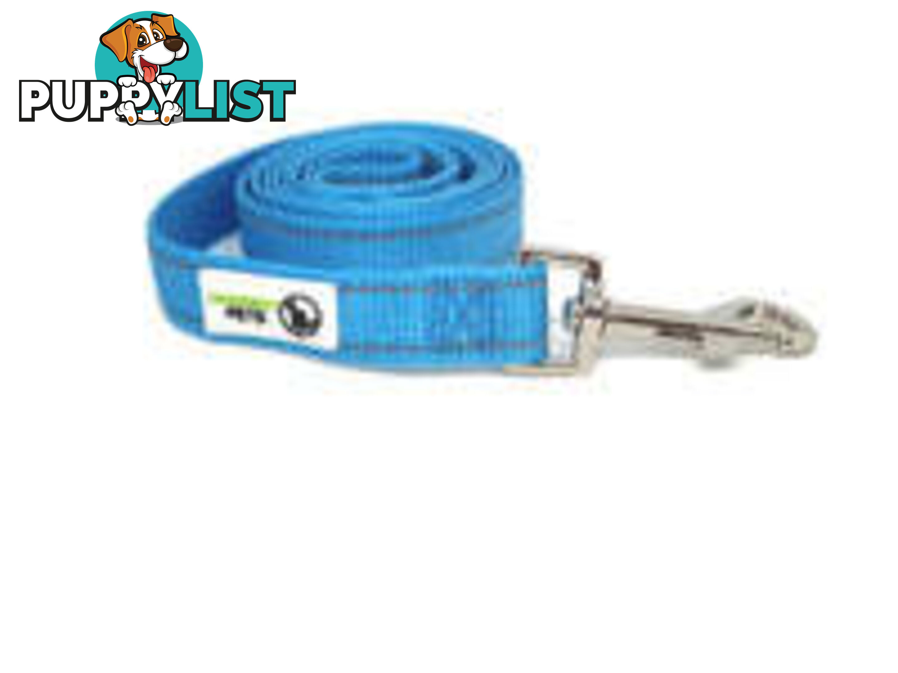 3m Long Nylon w/Reflective Stitching Dog Lead - Moondidley Pets - MDPLDREFLBLU203