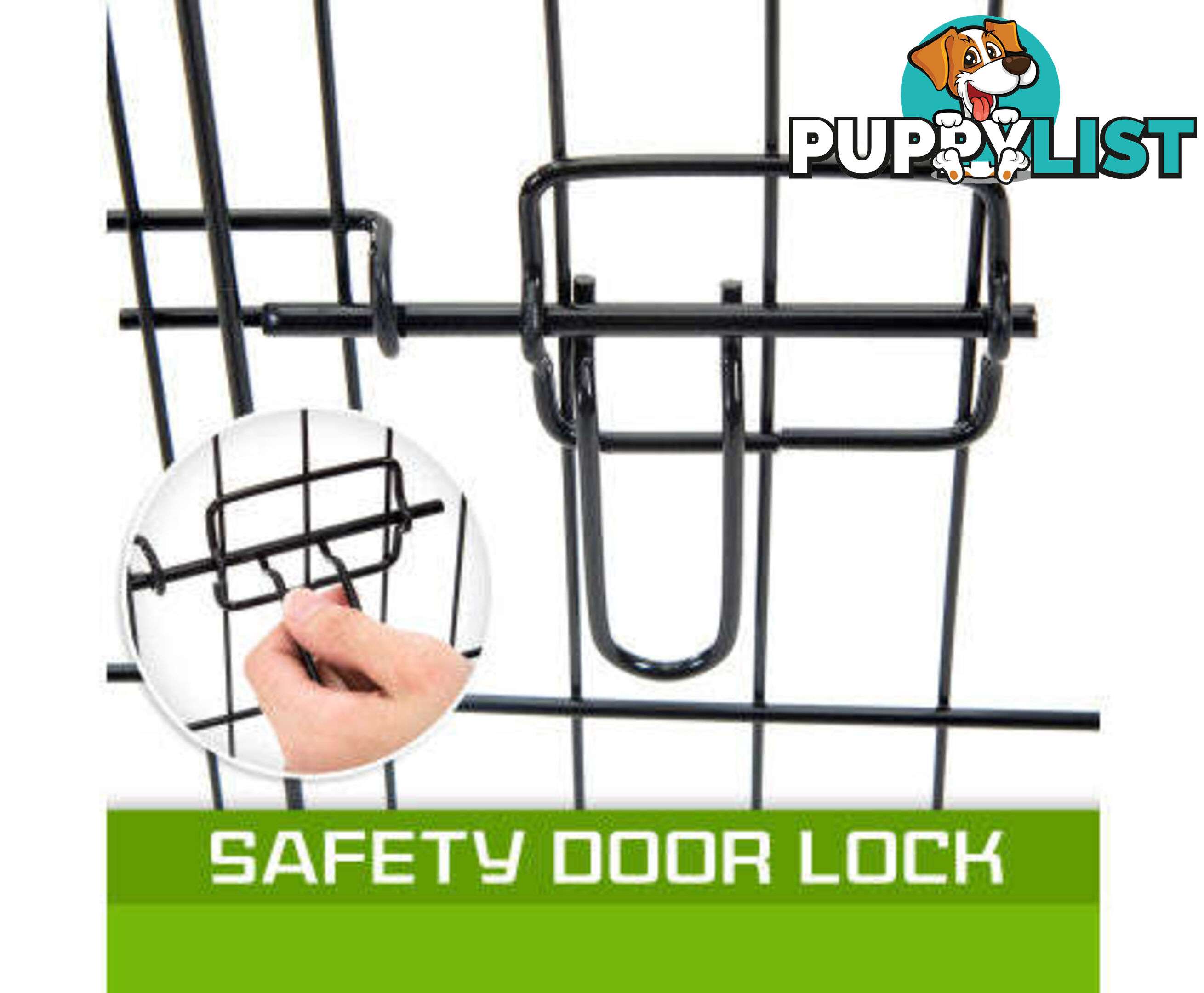 Paw Mate Pet Playpen 8 Panel Foldable Dog Cage + Cover - V274-PET-PP30-PPCV30-GN