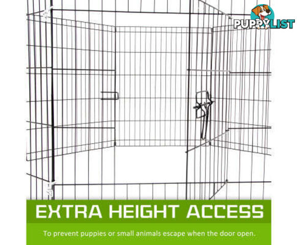 Paw Mate Pet Playpen 8 Panel Foldable Dog Cage + Cover - V274-PET-PP30-PPCV30-GN