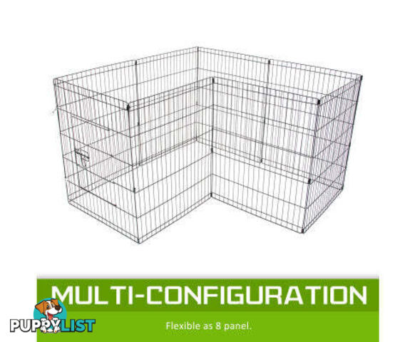 Paw Mate Pet Playpen 8 Panel Foldable Dog Cage + Cover - V274-PET-PP42-PPCV42-GN