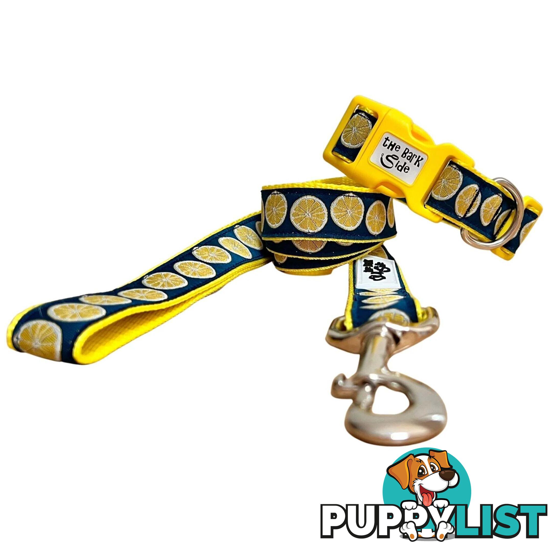 Lemon Dog Lead / Dog Leash - Hand Made by The Bark Side - TBSLDLEM251.2