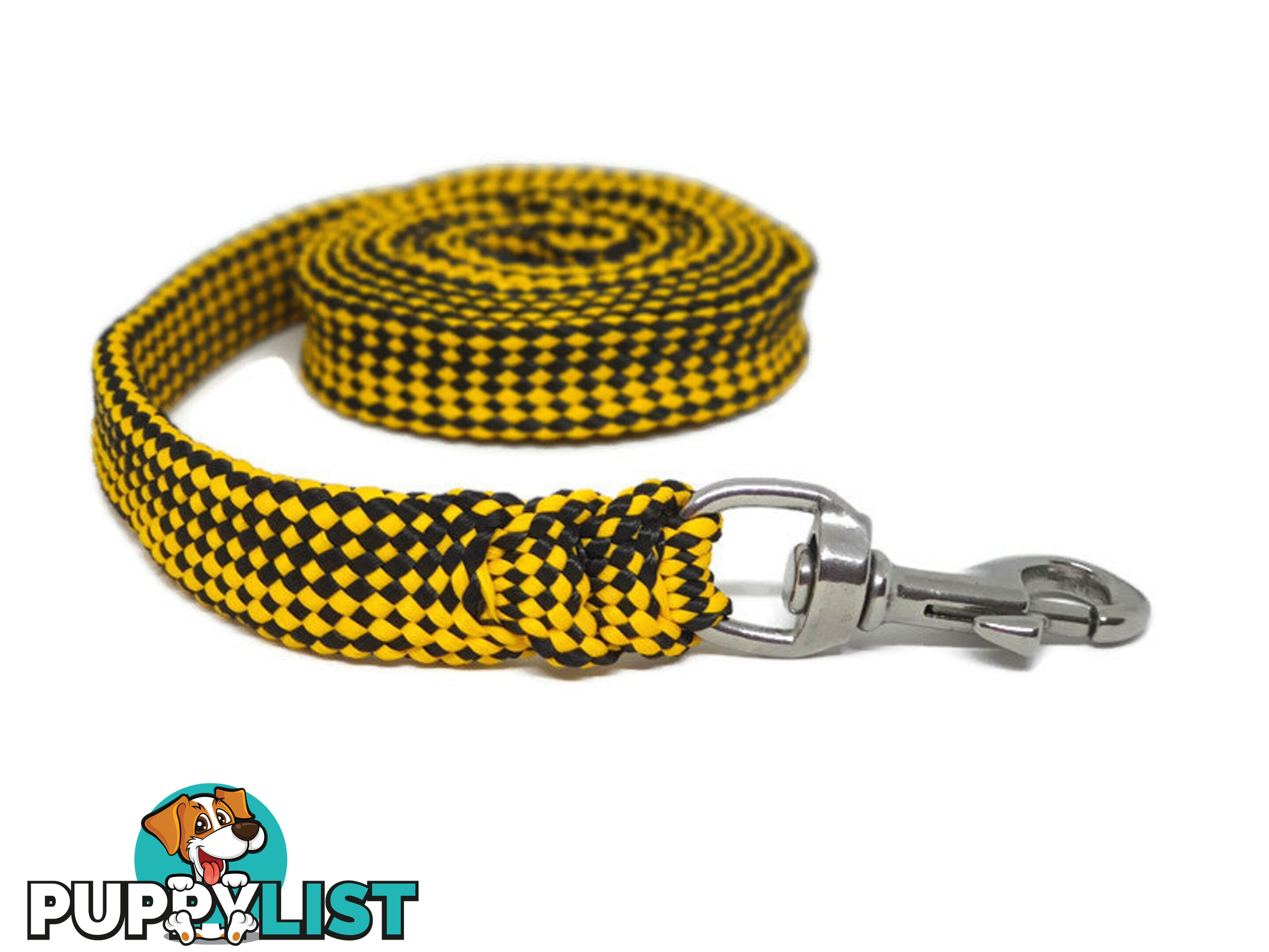 1.8m to 10m Long Dog Lead No Stitching Tough Yarnix 20mm Wide - YNXLD201.8BRRED