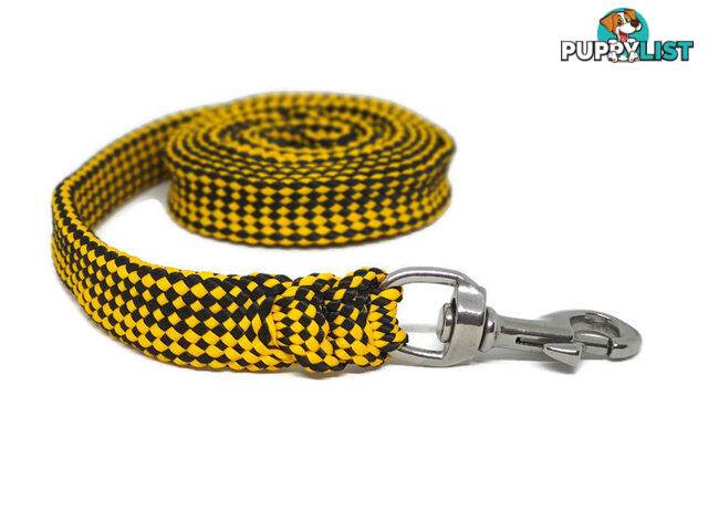 1.8m to 10m Long Dog Lead No Stitching Tough Yarnix 20mm Wide - YNXLD201.8BRRED