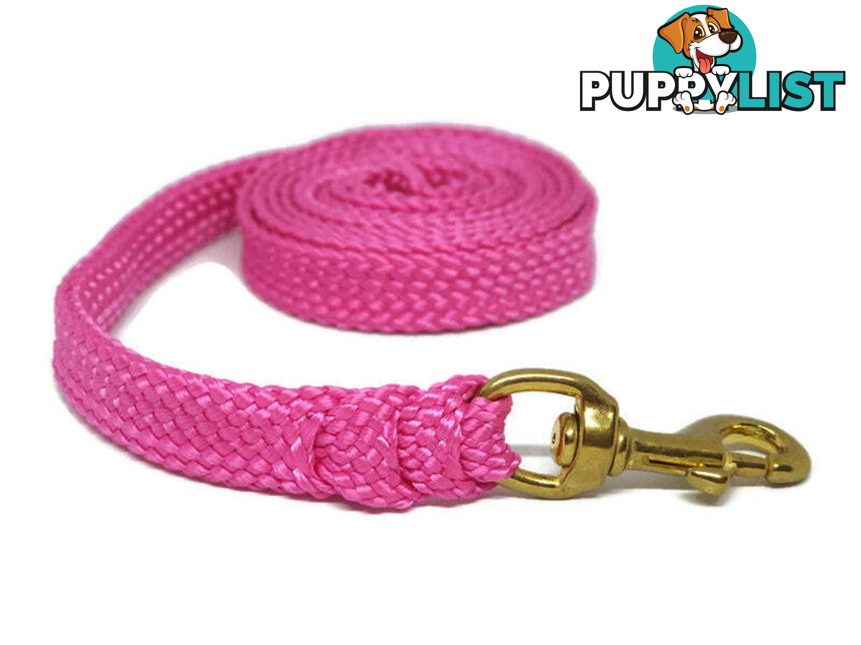 1.8m to 10m Long Dog Lead No Stitching Tough Yarnix 20mm Wide - YNXLD201.8BRRED