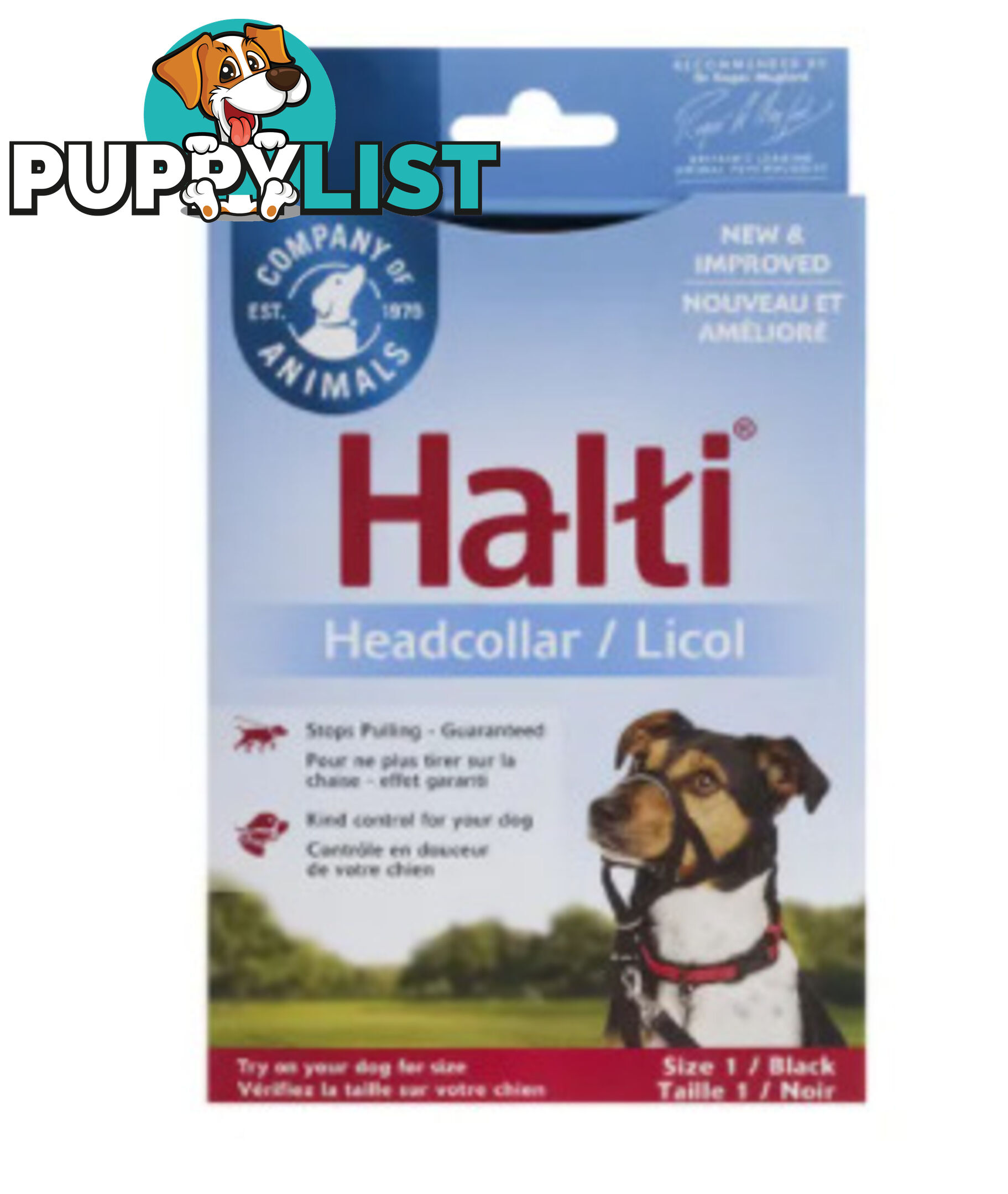 Halti Headcollar Black - Company of Animals. - WPS-DAH2000