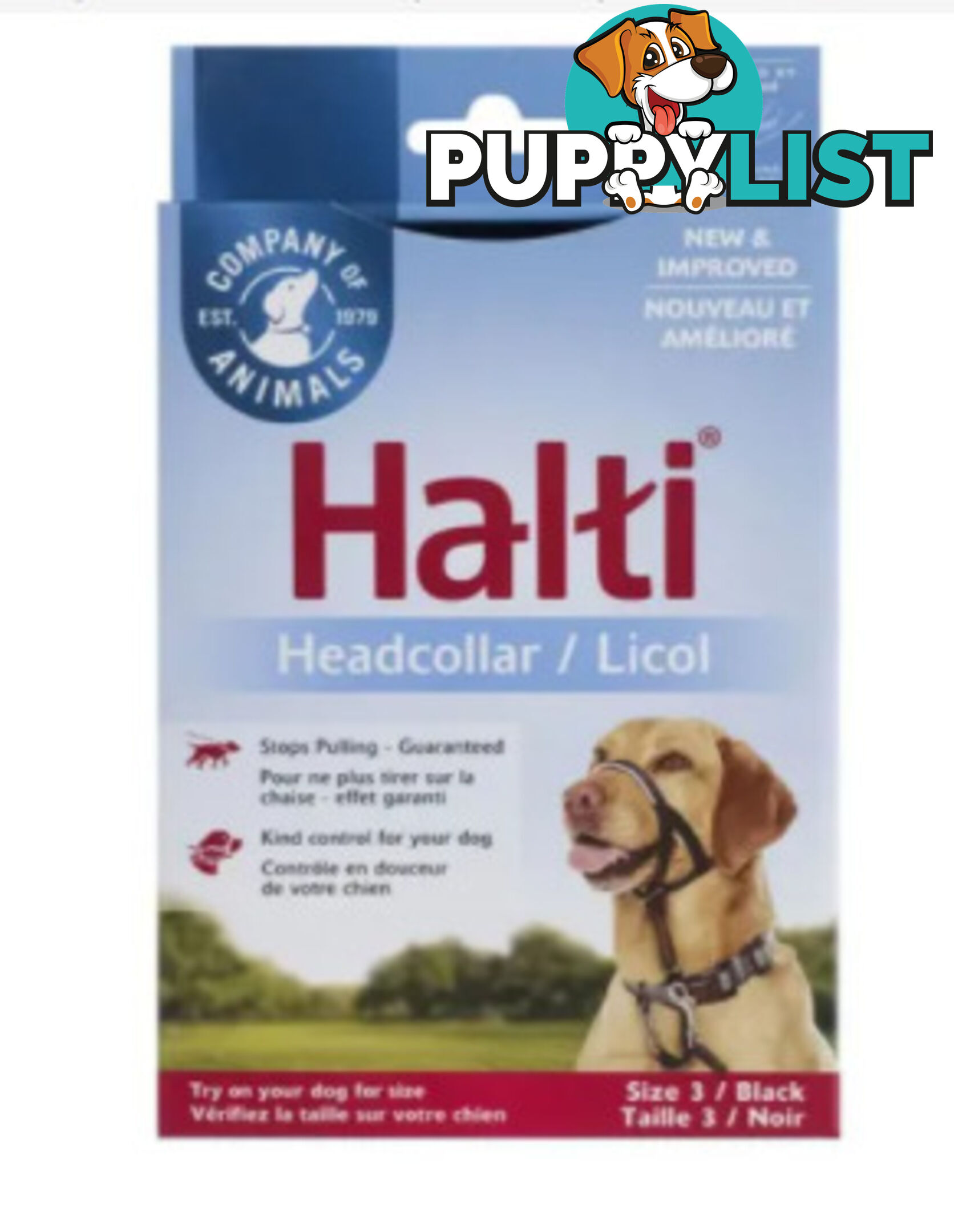 Halti Headcollar Black - Company of Animals. - WPS-DAH2000