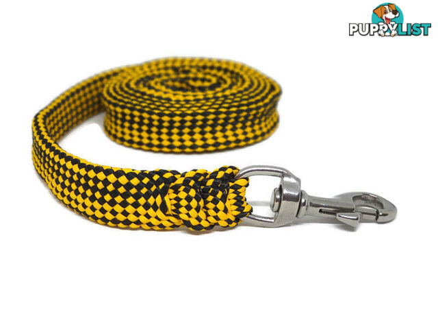1.8m to 10m Long Dog Lead No Stitching Tough Yarnix 20mm Wide - YNXLD203BRRED