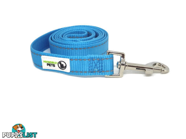 3m Long Nylon w/Reflective Stitching Dog Lead - Moondidley Pets - MDPLDREFBLK203