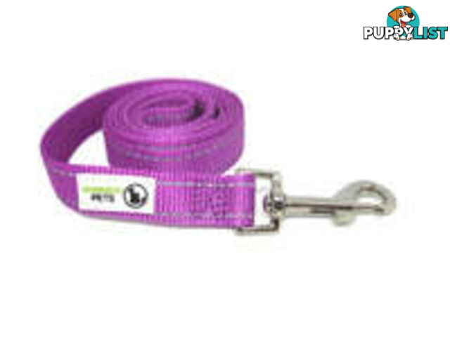 3m Long Nylon w/Reflective Stitching Dog Lead - Moondidley Pets - MDPLDREFBLK203