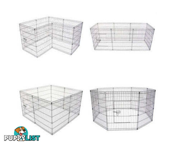 Paw Mate Pet Playpen 8 Panel Foldable Dog Exercise Enclosure Fence Cage - V274-PET-PP30