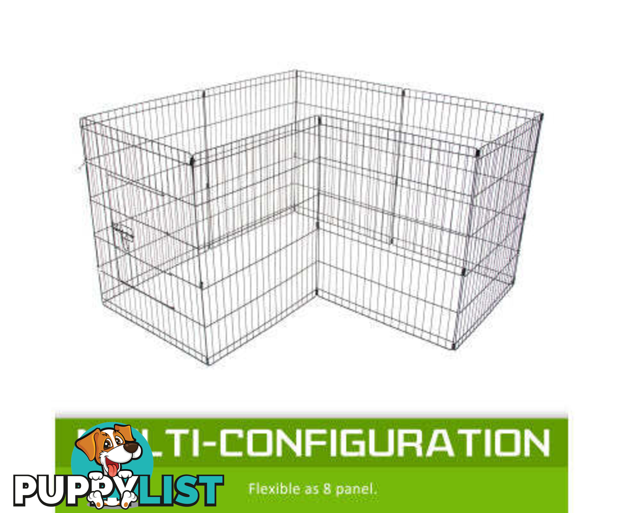 Paw Mate Pet Playpen 8 Panel Foldable Dog Exercise Enclosure Fence Cage - V274-PET-PP30