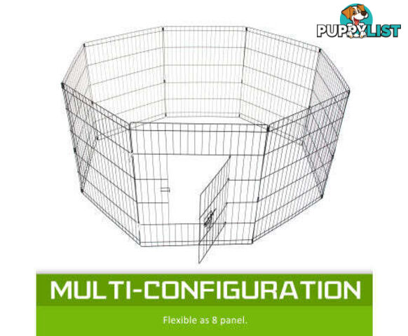 Paw Mate Pet Playpen 8 Panel Foldable Dog Exercise Enclosure Fence Cage - V274-PET-PP30