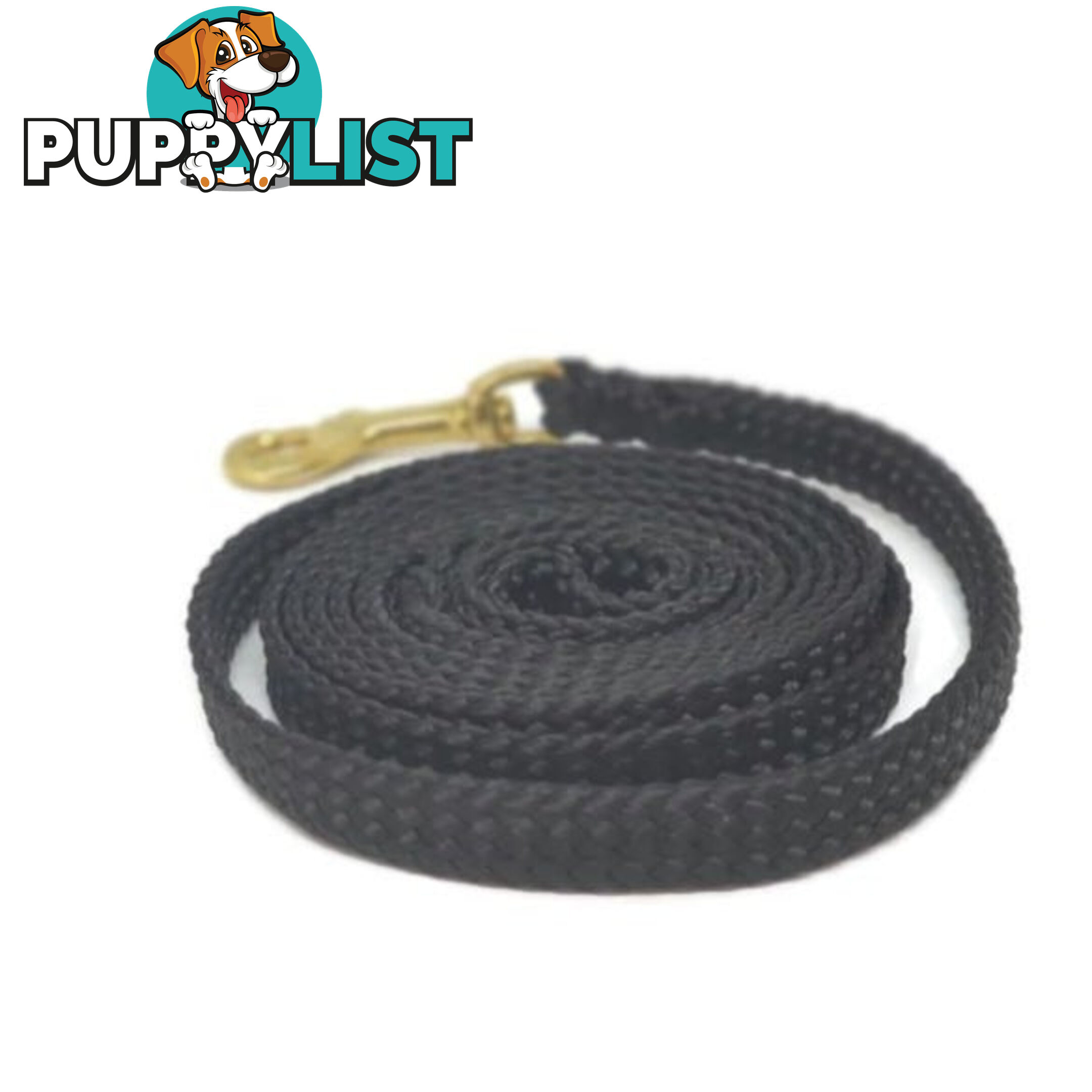 1.8m to 10m Long Dog Lead No Stitching Tough Yarnix 10mm Wide - YNXLD10-3-BK-BR