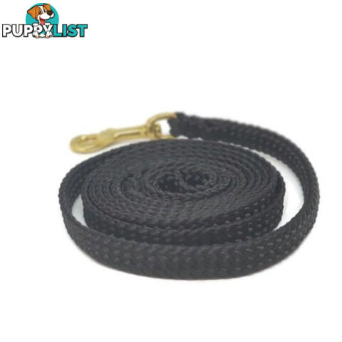 1.8m to 10m Long Dog Lead No Stitching Tough Yarnix 10mm Wide - YNXLD10-3-BK-BR