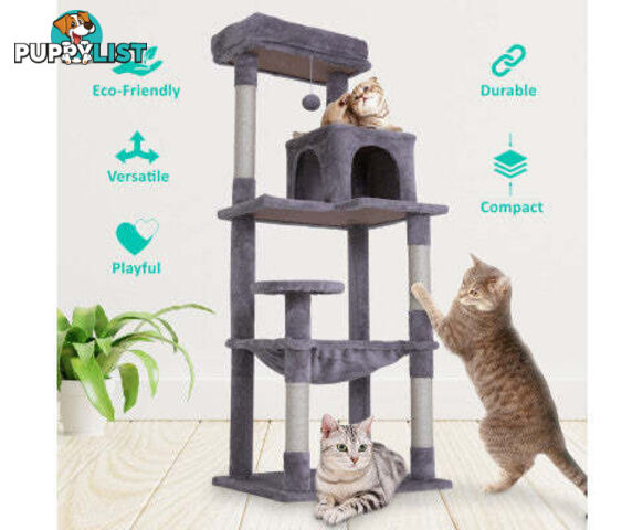 Paw Mate 143cm Cat Tree/Scratching Post - Condo Tower - V274-PET-BC6028-LGY