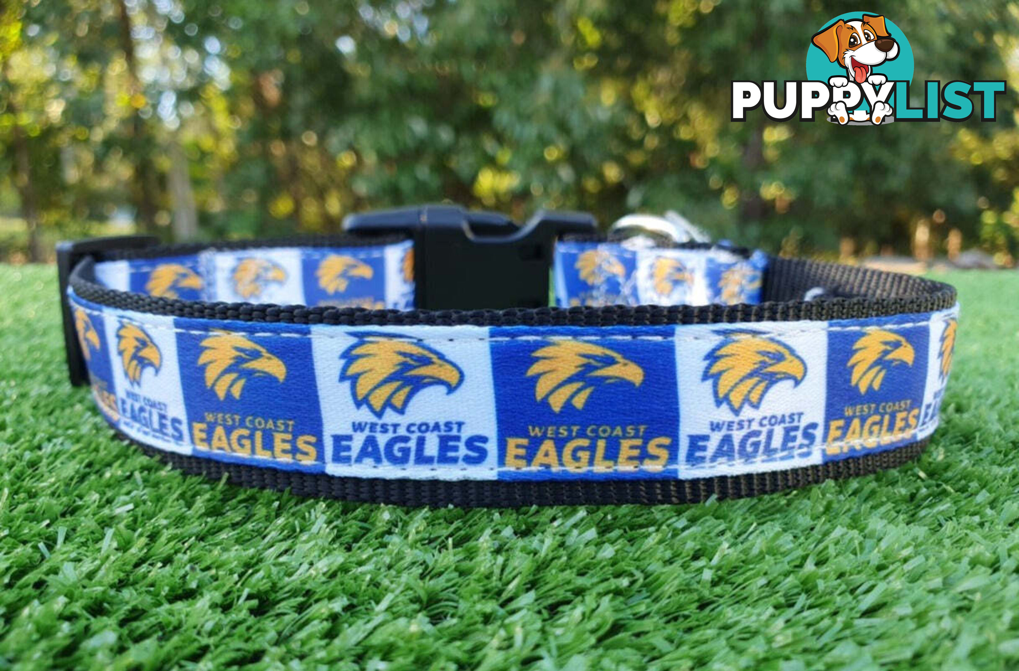 AFL Dog Collars, Footy - Aussie Rules - Moondidley Pets - MDPCOLAFLMEB