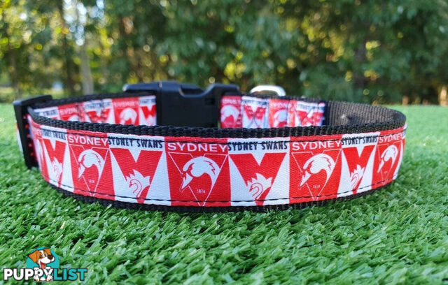 AFL Dog Collars, Footy - Aussie Rules - Moondidley Pets - MDPCOLAFLMEB