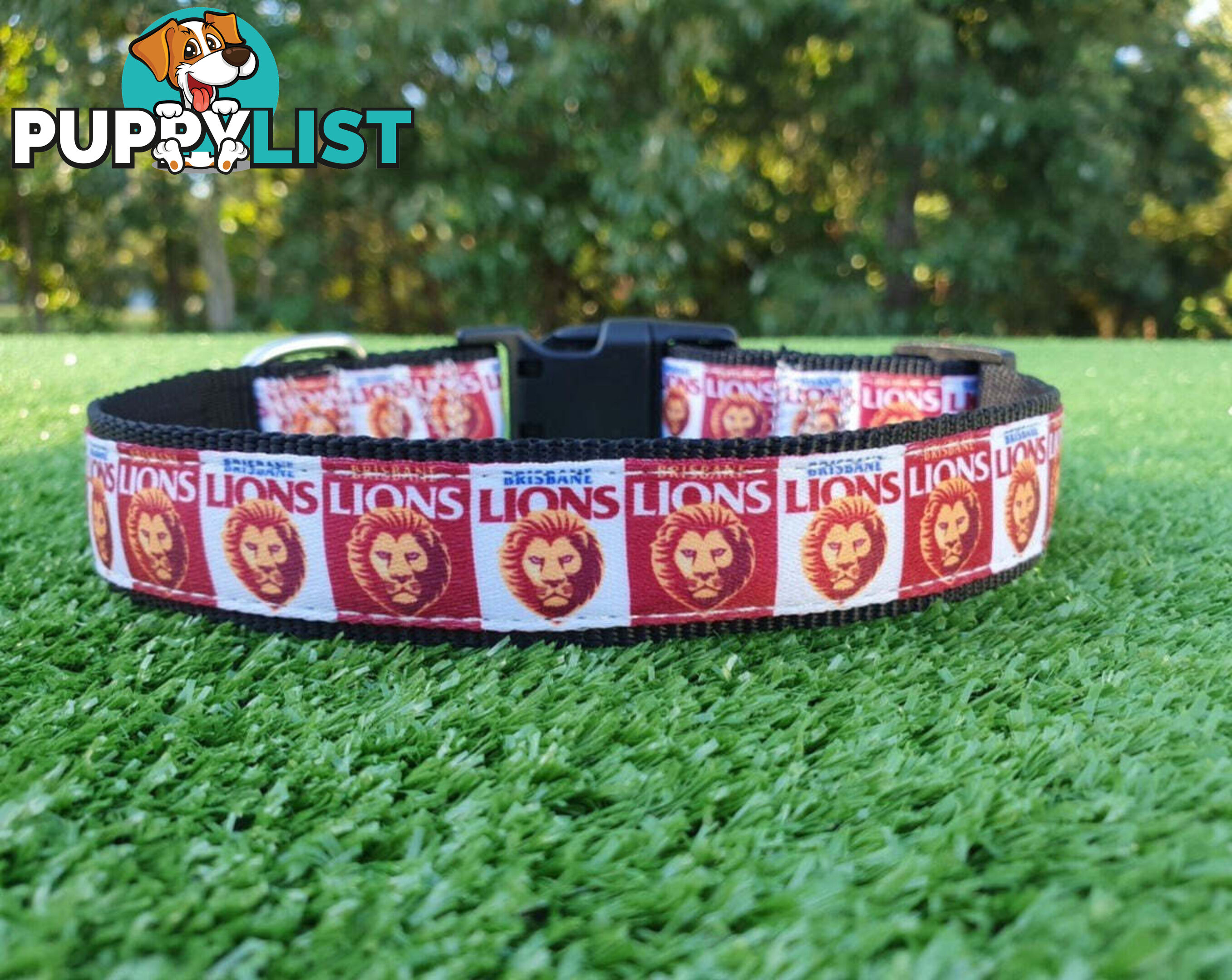 AFL Dog Collars, Footy - Aussie Rules - Moondidley Pets - MDPCOLAFLMEB