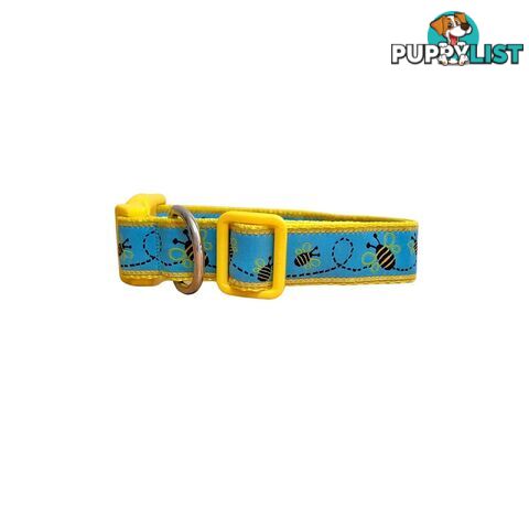 Bumble Bee Dog Collar - Hand Made by The Bark Side - TBSBUMSML