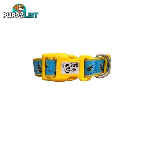 Bumble Bee Dog Collar - Hand Made by The Bark Side - TBSBUMSML