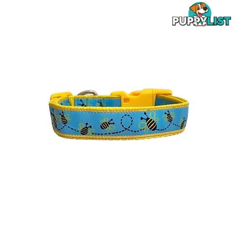 Bumble Bee Dog Collar - Hand Made by The Bark Side - TBSBUMSML