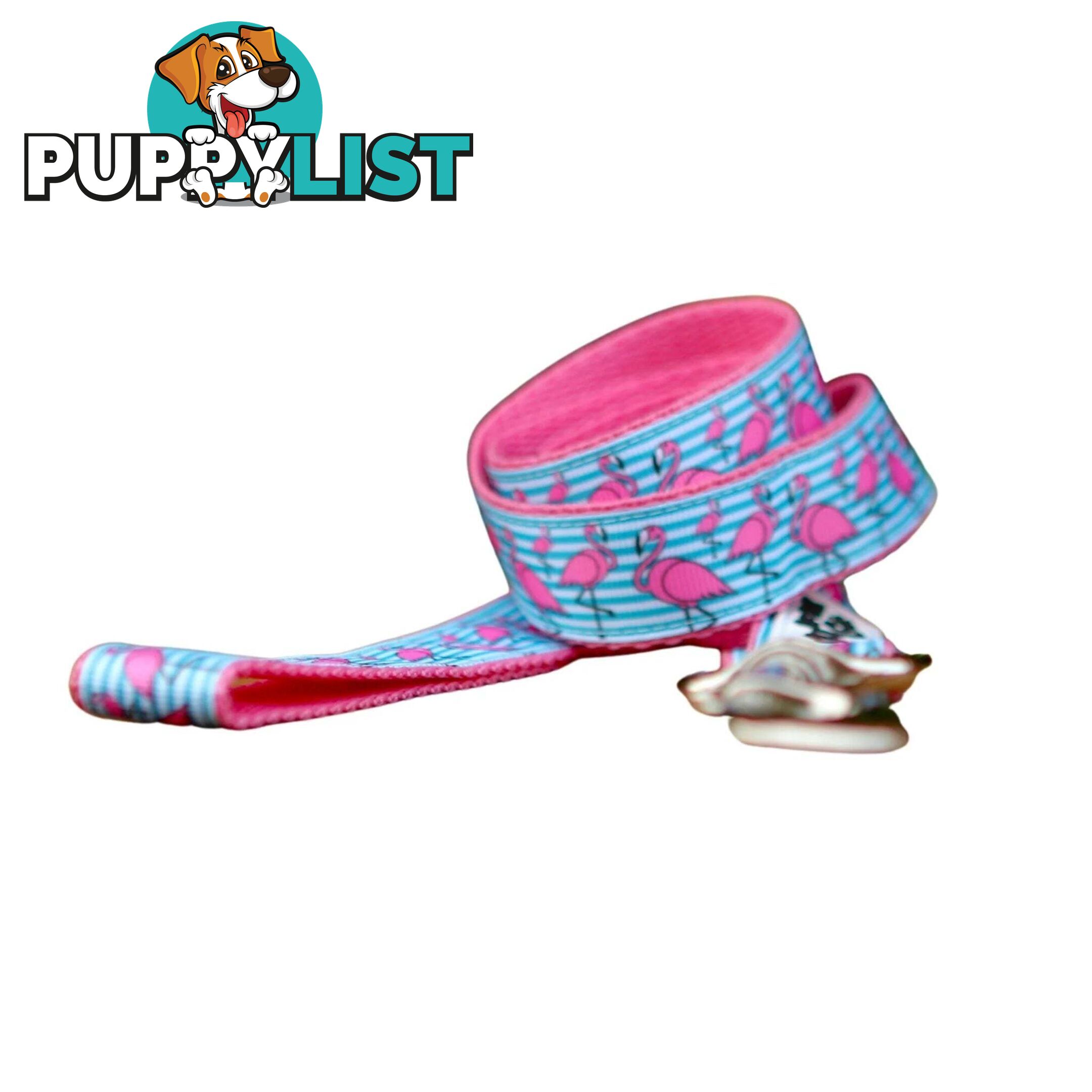 Flamingo Dog Lead / Dog Leash - Hand Made by The Bark Side - TBSLDFLA251.8