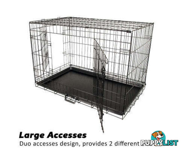 Paw Mate Wire Dog Cage Foldable Crate Kennel with Tray - V274-PET-WC30