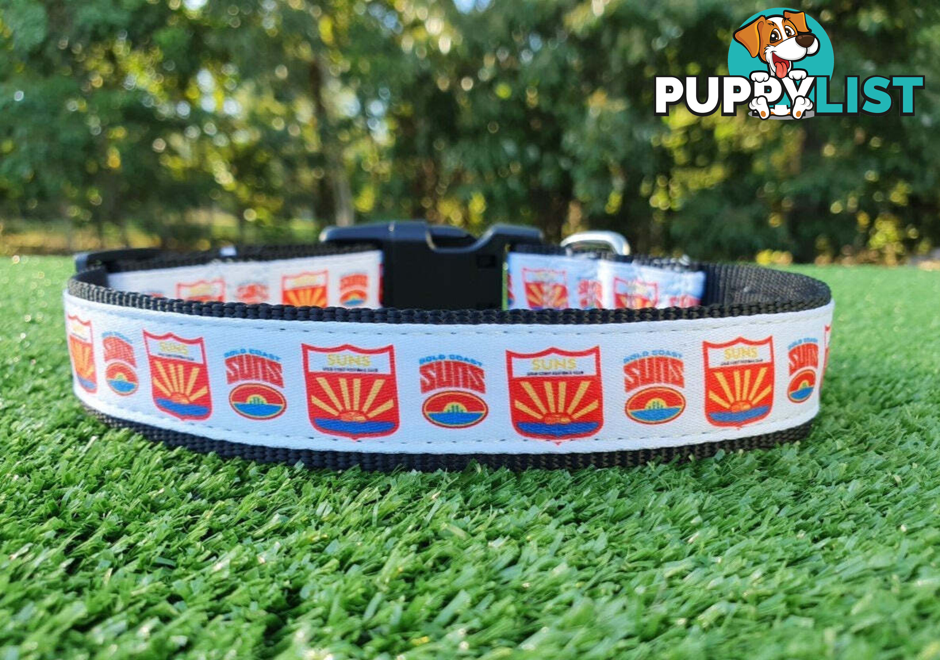 AFL Dog Collars, Footy - Aussie Rules - Moondidley Pets - MDPCOLAFLLAC