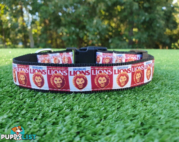 AFL Dog Collars, Footy - Aussie Rules - Moondidley Pets - MDPCOLAFLLAC