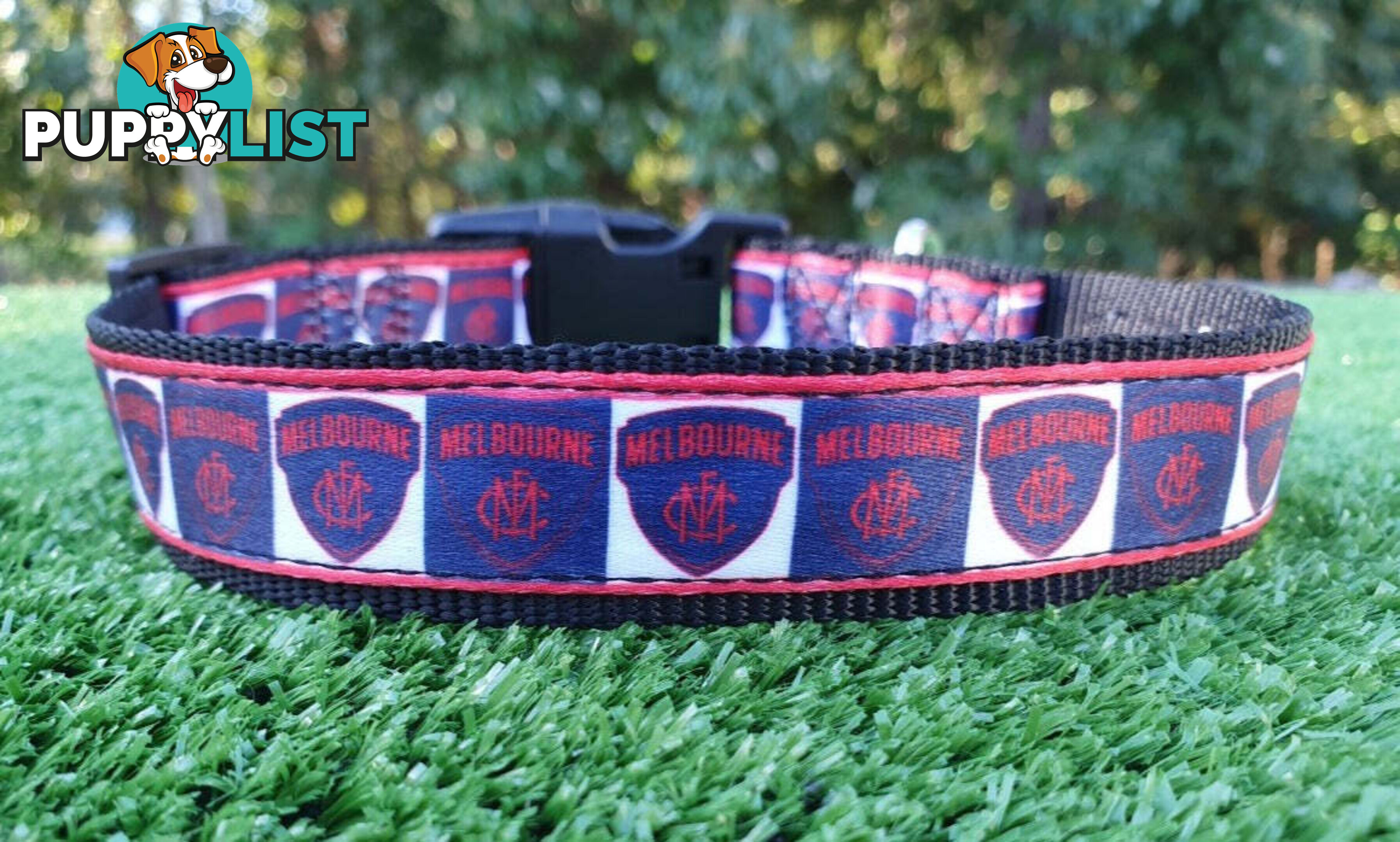 AFL Dog Collars, Footy - Aussie Rules - Moondidley Pets - MDPCOLAFLLAC