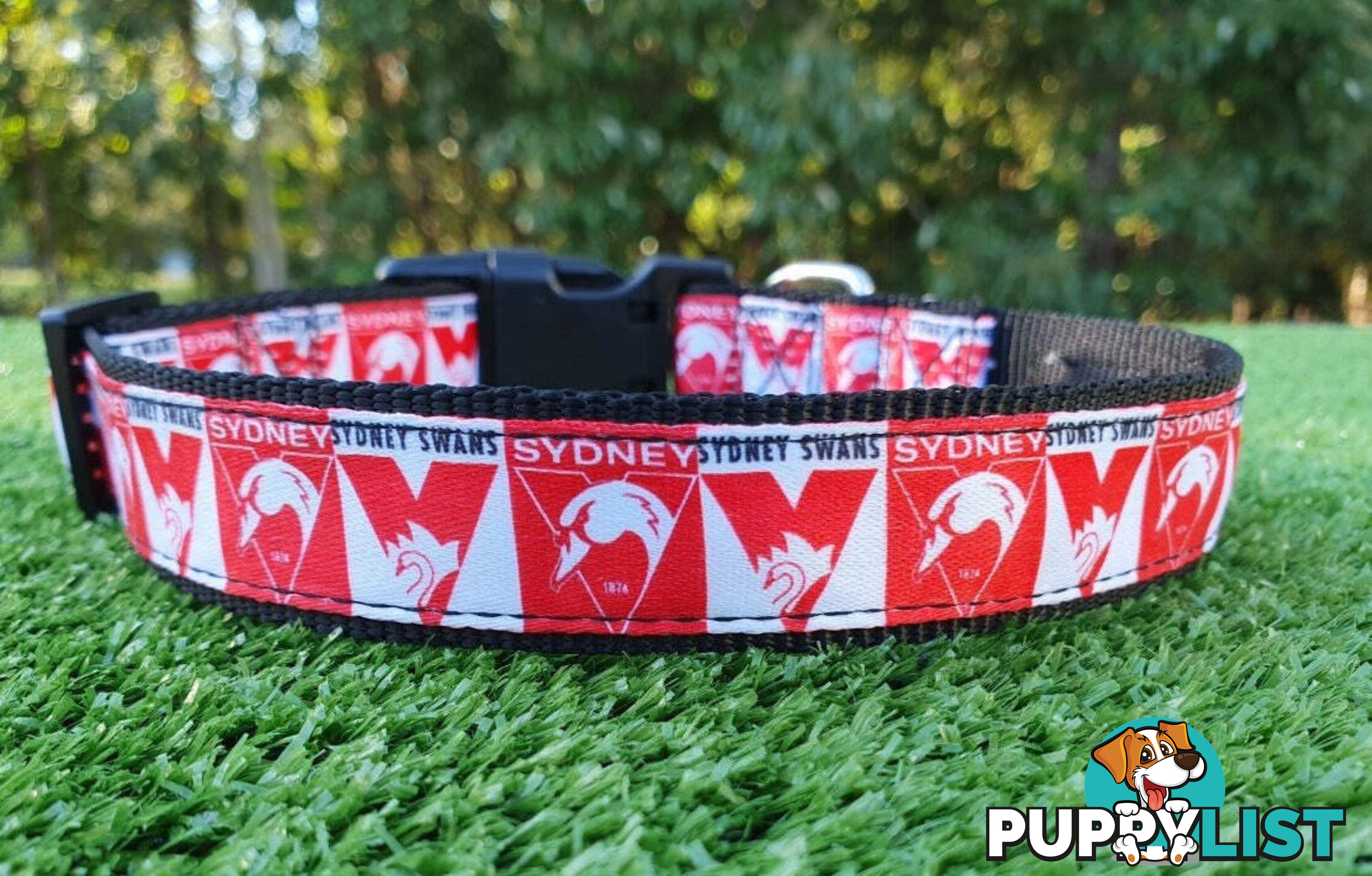 AFL Dog Collars, Footy - Aussie Rules - Moondidley Pets - MDPCOLAFLLAC