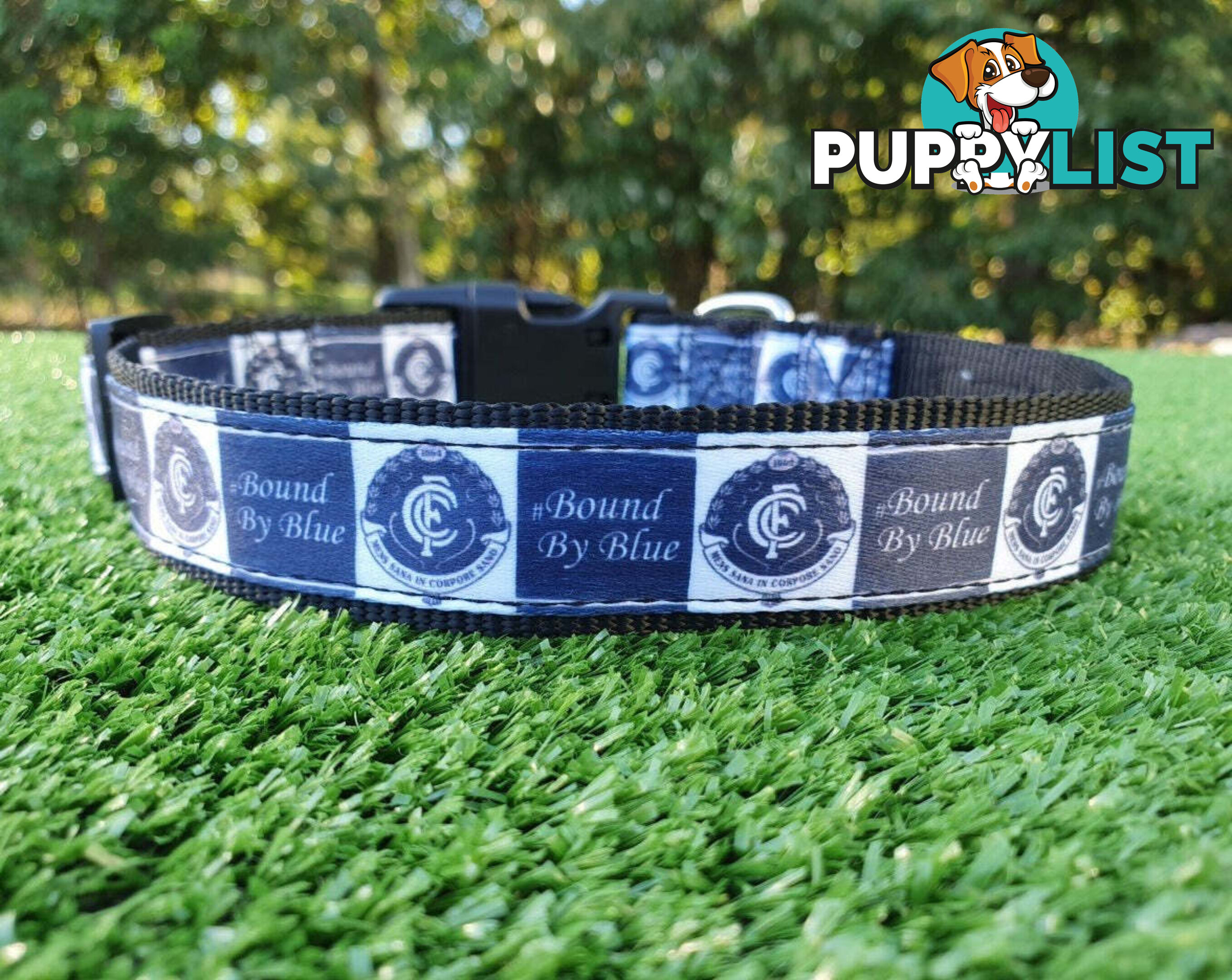 AFL Dog Collars, Footy - Aussie Rules - Moondidley Pets - MDPCOLAFLLAC
