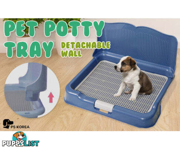 PS KOREA Dog Potty Tray Training /Toilet with Detachable Wall - V274-PET-POTT2-BU