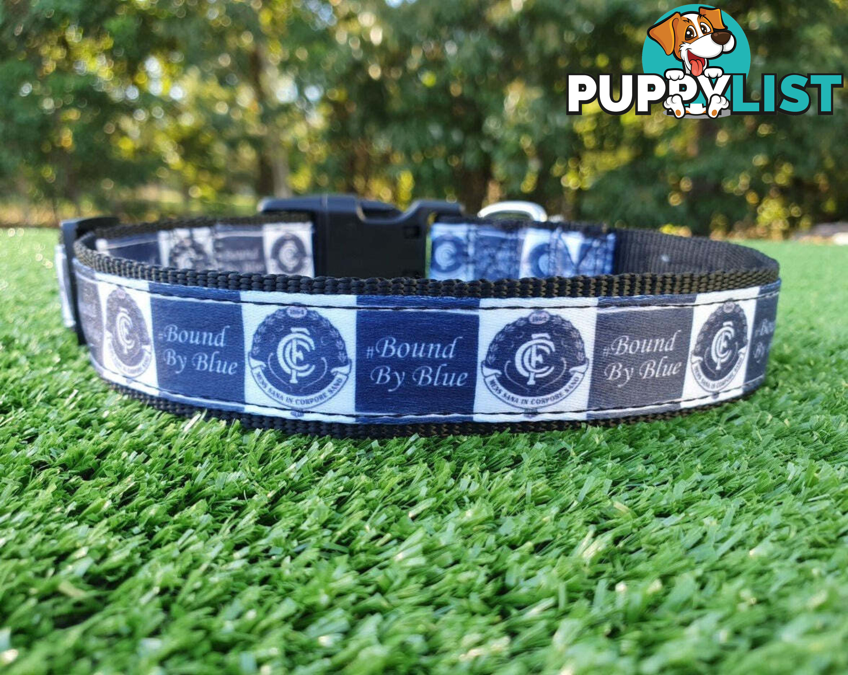 AFL Dog Collars, Footy - Aussie Rules - Moondidley Pets - MDPCOLAFLLGCS