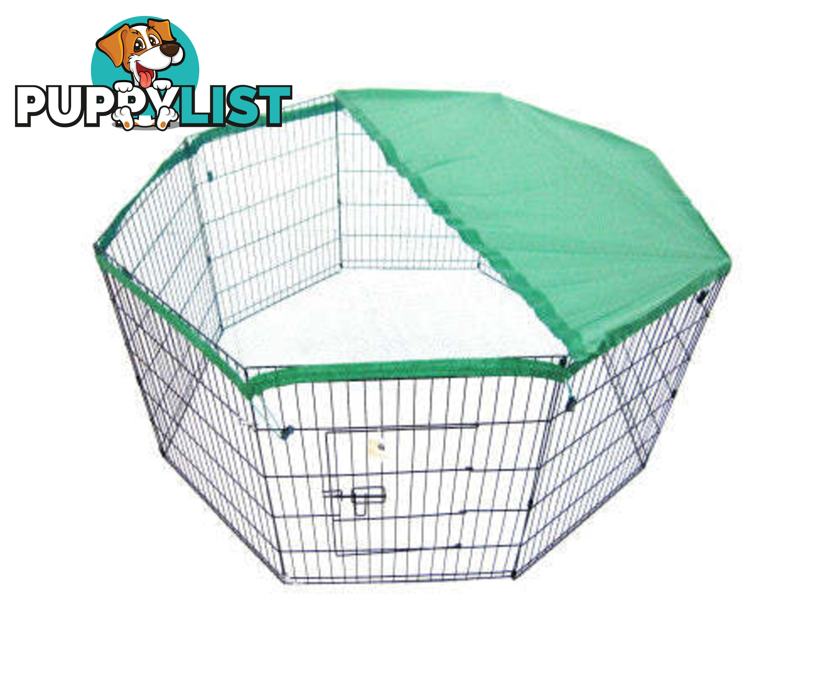 Paw Mate Green Net Cover for Pet Playpen Dog Exercise Enclosure Fence Cage - V274-PET-PPCV42-GN