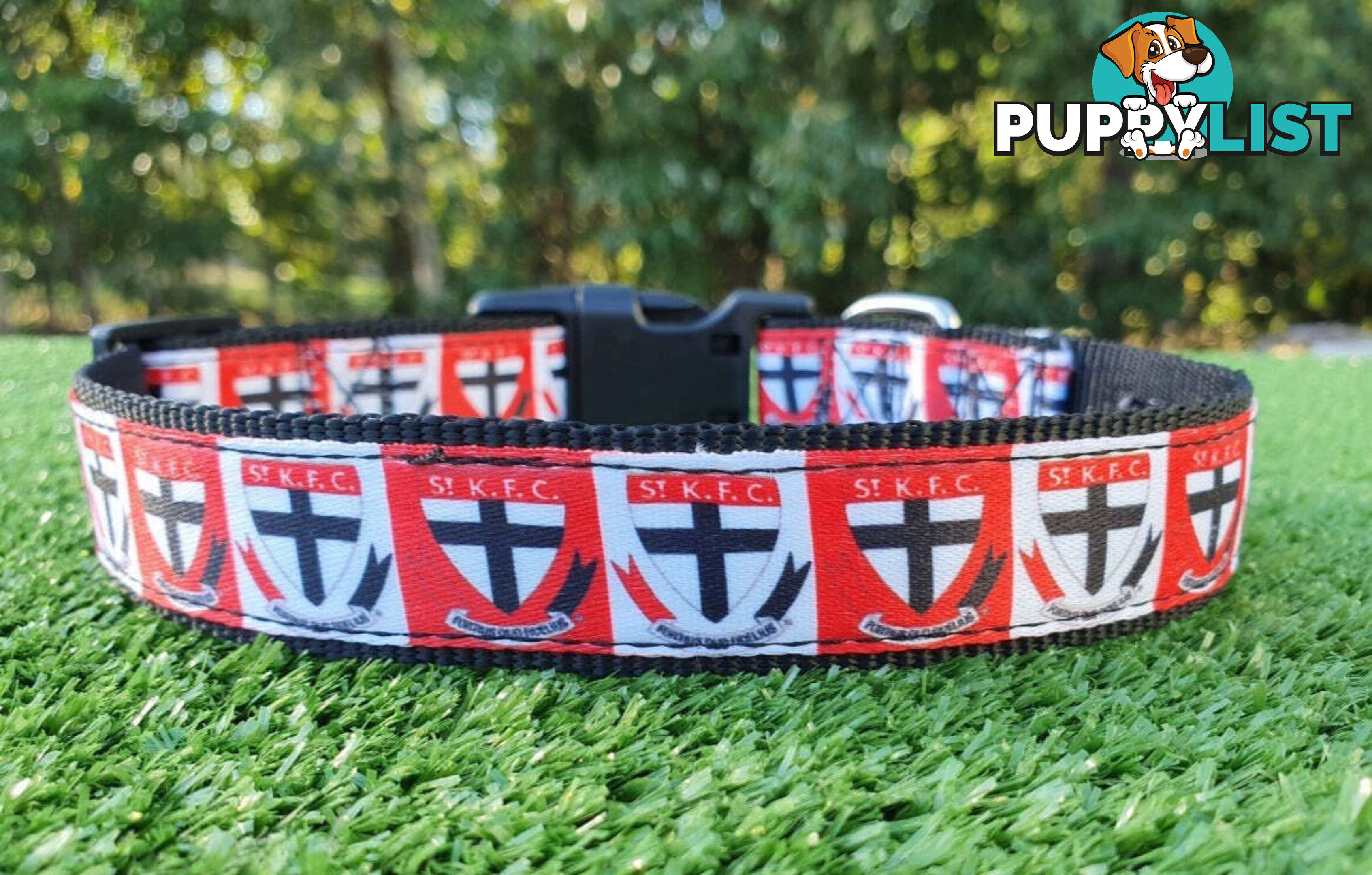 AFL Dog Collars, Footy - Aussie Rules - Moondidley Pets - MDPCOLAFLXSSKS