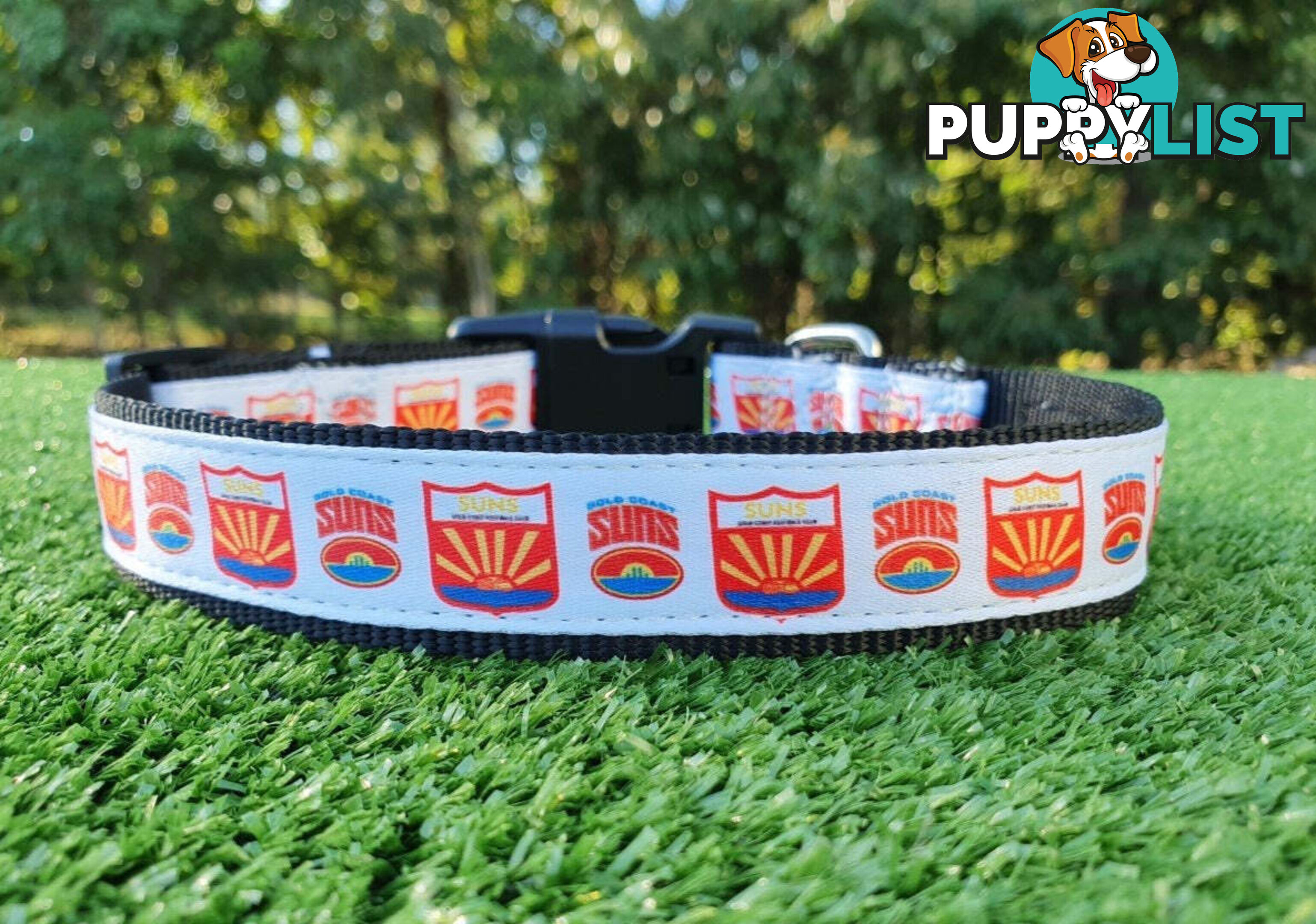 AFL Dog Collars, Footy - Aussie Rules - Moondidley Pets - MDPCOLAFLXSSKS