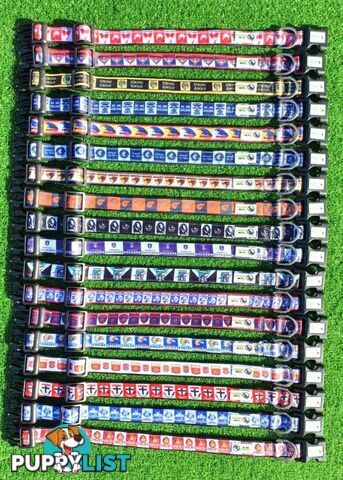 AFL Dog Collars, Footy - Aussie Rules - Moondidley Pets - MDPCOLAFLXSSKS